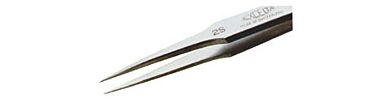 Tapered thin tip tweezers with medium points  |  9303-07 displayed