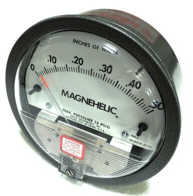 Measure and control both positive and negative low air or gas pressures  |  2625-08 displayed