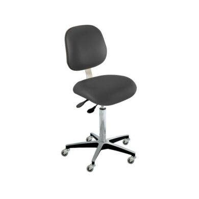 Type C Ergonomic Laboratory Chairs from BioFit feature a larger backrest, along with chrome-plated components and ergonomic adjustability  |  2801-69 displayed