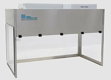 WhisperFlow Benchtop Hoods include HEPA filtration units to create ISO 5 cleanliness conditions (shown: 60