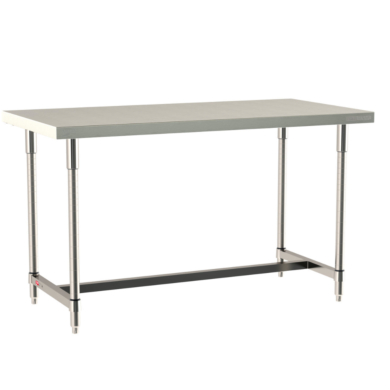 316 Stainless Steel TableWorx Work Tables with 304 SS Legs and I-Frame by Metro ideal in cleanrooms and biopharma applications; sizes and mobile options