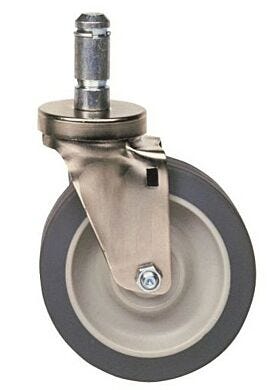 Five-inch braking cart casters. Product details may differ.  |  2080-56 displ
