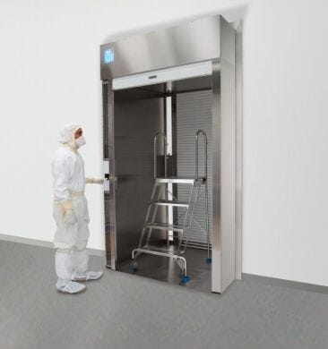 Saves valuable cleanroom floor space and features an electronic interlock.  |  6705-30C displayed