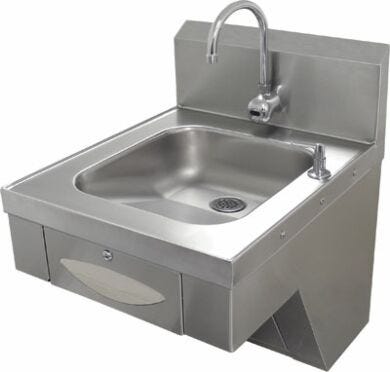 Adavnce Tabco Hands Free wall mounted sink, ADA compliant, taperred bowl design (Model 7-PS-41)  |  