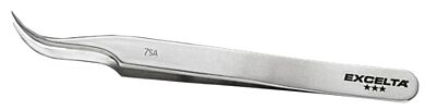 Curved tip high precision point tweezers allow for maximum visibility  |  9300-05 displayed