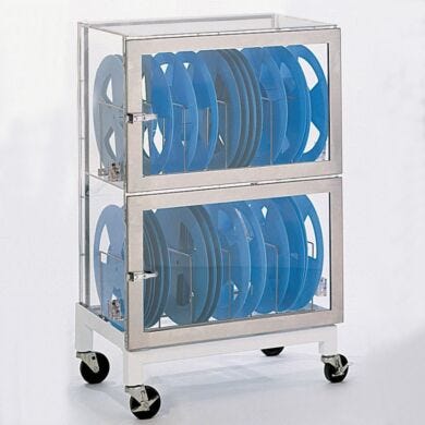 Shown: 2-Chamber Vertical Storage Desiccator cabinet model with optional stand.  |  4001-00B displayed
