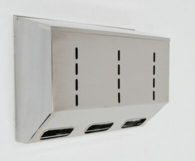 Stainless Steel Wall Mounted 3 Chamber Glove Dispenser  |  4952-83-2-316
