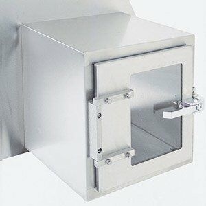 Double Wall Air Lock (shown with optional tempered glass viewing window)  |  1702-11C displayed