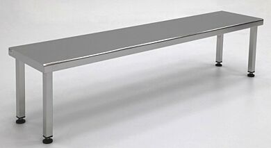 Long ISO 5 Free Standing Solid Top Gowning Bench  |  1530-29-2 displayed
