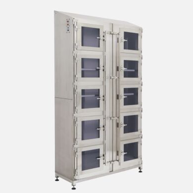 Ten Chamber Storage Cabinet with adjustable shelves and door-in-door features.  |  1990-24A displayed