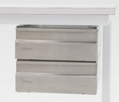 Modular Two Drawer Unit; Stainless Steel, 6