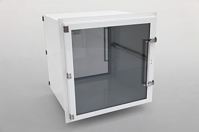Powder-coated steel pass-through provides a durable, non-contaminating transfer chamber with interlocked doors  |  1992-24D displayed