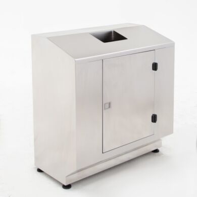 Terra's ISO-5 rated BioSafe® stainless steel waste base provides an easier cleaning, minimizing particle and microbial accumulation.  |  4951-36A-2 displayed