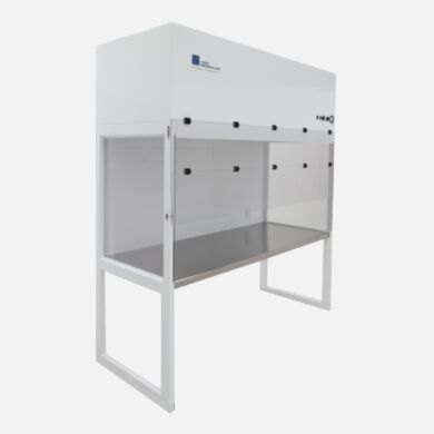 ValuLine™ Vertical Laminar Flow Station with powder-coated finish and integrated stainless steel work surface  |  