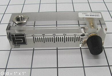 Nitrogen purge Flowmeter.  |  1600-03 displayed