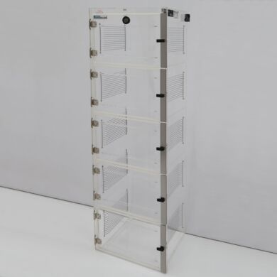 ValuLine acrylic desiccator cabinet, 5 chambers with adjustable shelving  |  3949-36C displayed