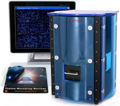 SpotLight 2 Fluorescence Microarray Scanner ideal for quantitative differential expression studies  |  3031-38 displayed