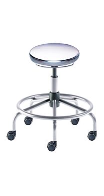 Biofit ISO4 steel Desk Chair includes tubular steel base, footring and hooded dual-wheel resistance casters