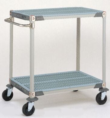 Antimicrobial MetroMax i unit with 2 corrosion proof shelves, posts and handles | 1403-03