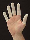 Nitrile antistatic finger cots are 100% acrylonitrile butadiene, a dermatologist-recommended latex-free formulation  |  