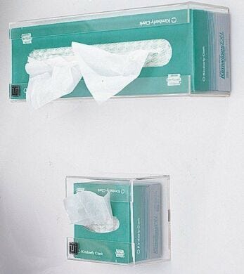 Cleanroom Medium Garment Storage Tissue Box Holders Shown in different Sizes  |  4005-54 displayed