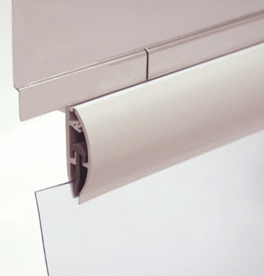 Grip track installed to ceiling with curtain panel installed inside grip track  |  1322-60A displayed