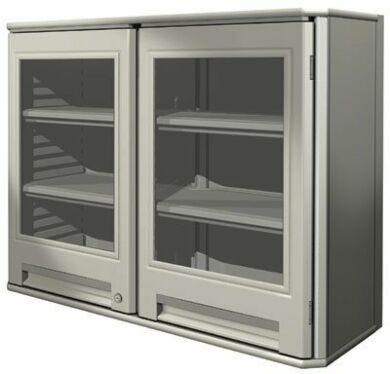 Feature a rugged aluminum internal frame, dent-resistant polymer shell, clear doors, adjustable shelves  |  1306-88