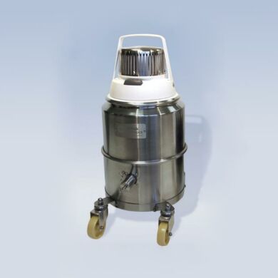 Standard cleanroom vacuum from Nilfisk is made of stainless steel and weighs less than 20 lbs  |  1764-36