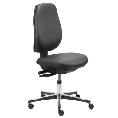 Tall-backed ESD cleanroom desk chair on rollers with adjustable height | 1012-14 displayed