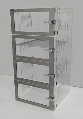 Adjust-A-Shelf dry nitrogen storage cabinet, acrylic, 4 chambers with adjustable shelving  |  3950-45D displayed