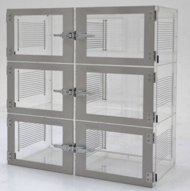 Adjust-A-Shelf dry nitrogen storage cabinet, acrylic, 6 chambers with adjustable shelving  |  3950-30D displayed