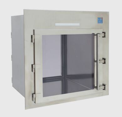 CleanMount® Smart pass-through chamber with electronic interlock and door status alerts  |  2635-10B-2-316 displayed