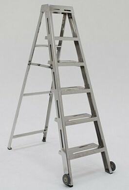 Stainless Steel 5Stop Stool Ladder  |  2805-47 displayed