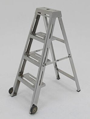 Stainless Steel Cleanroom Folding Ladder  |  2805-64 displayed