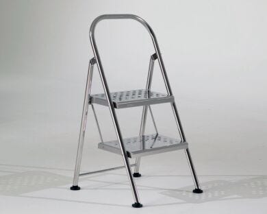 Stainless Steel Folding 2 Step Ladder  |  2805-81A displayed