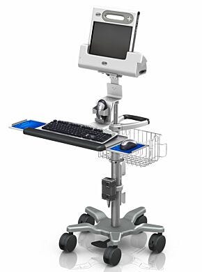 VHRS Adjustable Height Workstation for Motion C5 Tablet with Docking Station Computer Cart  |  9600-82A 