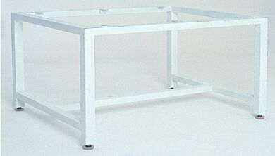 Glove box support stand in powder-coated steel with levelling feet, 59