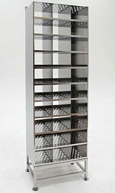 Sterile, chemical-resistant rack for storage of medical devices, tools and garments.  |  9600-53A displayed