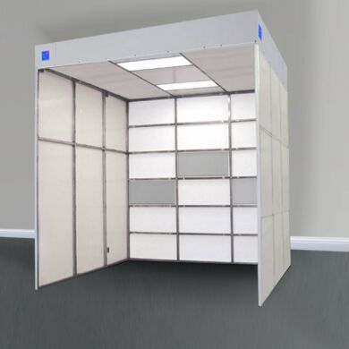 Horizontal Hardwall Cleanrooms meet cleanliness standards to ISO 5  |  6604-12 displayed