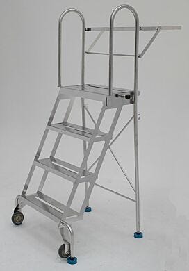 Ladder with removable service shelf extended in place.  |  2805-79 displayed