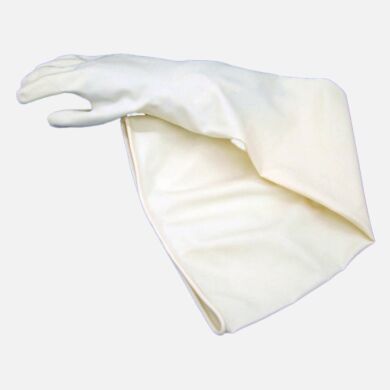ISO 5 Glovebox Gloves; One-Piece Full Dipped, Butadyl, Size 10, 15 mil, 10  dia. Port