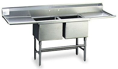 Two Compartment Stainless Steel Lab Sink  |  1373-24 displayed