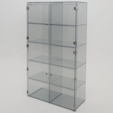 General Storage Cabinet; Acrylic, 4 Doors, 10 Chambers, 37 W x 16
