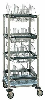 MetroMax i Gown and Bootie Storage units include adjustable baskets and dividers for easy storage of bulky or odd-shaped items  |  1403