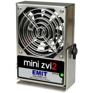 Mini Zero Volt Ionizer neutralizes electrostatic charges on insulators and ungrounded conductors in a 6