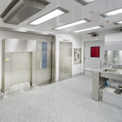 Biocontainment laboratories by Germfree offer ISO-rated modules configured in multi-building, multi-level layouts.