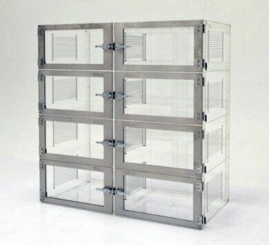 Adjust-A-Shelf nitrogen desiccator cabinet, acrylic, 8 chambers with adjustable shelving  |  3950-34D displayed