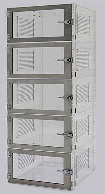 Adjust-A-Shelf nitrogen dry box, acrylic, 5 chambers with adjustable shelving  |  3950-48D displayed