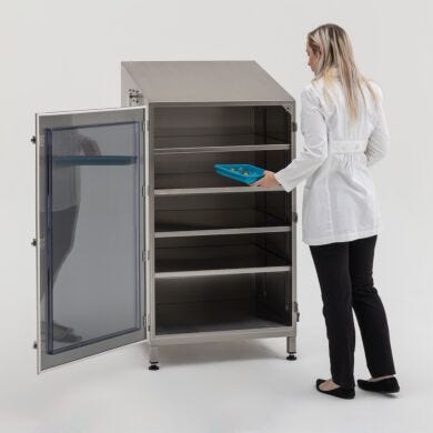 Stainless steel desiccator cabinet with adjustable shelves (order separately), custom 30