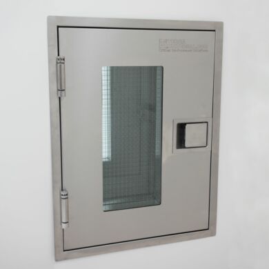 Terra's Ruggedized pass-through chamber withstands heavy use and abuse; ideal for correctional facilities  |  2640-67 displayed